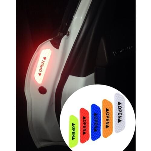 4pcs car door sticker decal warning reflective sticker for Lexus ES250 RX350 330 ES240 GS460 CT200H CT DS LX LS IS ES RX GS