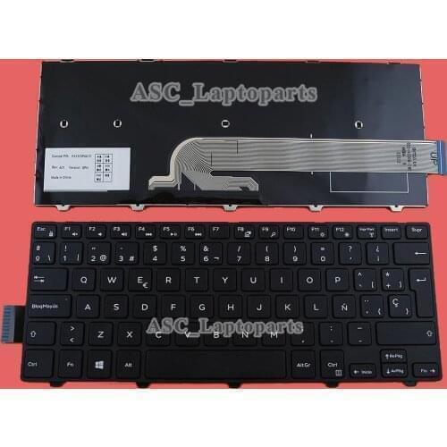 New LA Spanish Teclado Keyboard For Dell Latitude 3450 3460 3470 3480 3488 Black Frame Black