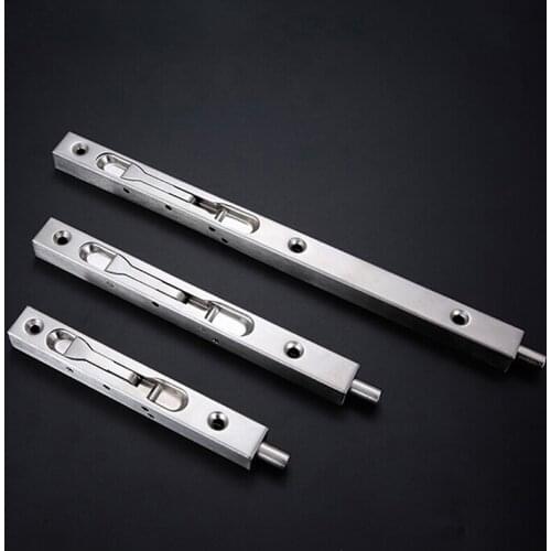 New Stainless Steel Door Bolts Security Door Latch Bolt Guard Flush Latch Slide Bolt Lock Door Hardware 6/8/12inch Home Tool
