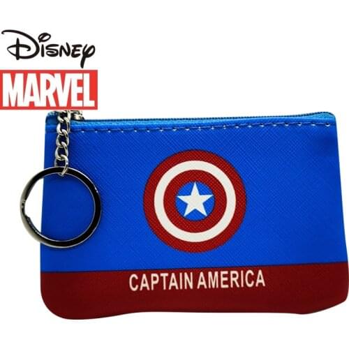 New Disney Marvel Childrens Wallet Cute Cartoon Fashion Casual PU Short Zipper Student Card Case Multifunctional Coin Purse