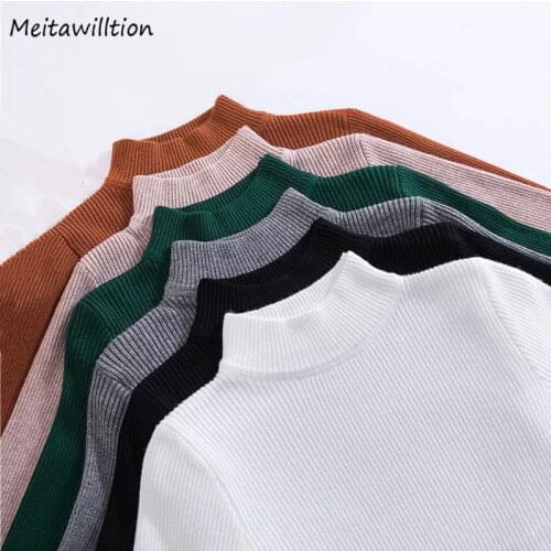Autumn Winter Turtleneck Pullovers Sweaters 2020 Long Sleeve Knitted Sweater Women High Elasticity Slim Korean Jumper Tops