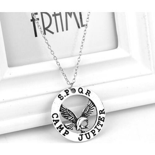 MQCHUN Hot Movies Jewelry Percy Jackson Camp Half Blood Fly Horse Necklace Pendant Fan Gift Necklace For Women Men Cosplay