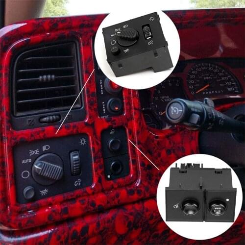 Headlight Switch Headlamp Dimmer Switch Fog Lamp Cargo Light Control Replaces for Chevy Silverado Suburban 2003-07