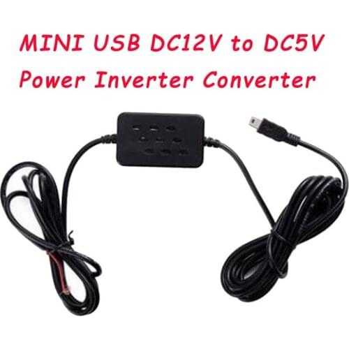New DC12V to DC5V Power Inverter Converter MINI USB Hard Wired Car Charger for GPS DVR Recorder