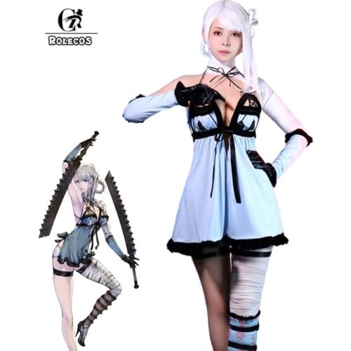 ROLECOS NieR Kaine Cosplay Costume Game NieR RepliCant Kaine Cosplay Costume Sexy Women Outfits Halloween Dress Bandage Full Set