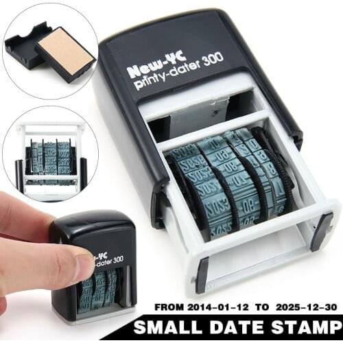 S-300 DIY Handle Account Date Stamps Mini Handle Date Stamp Self-Inking Rubber Stamp Emboss Stationery Business Office Supplies