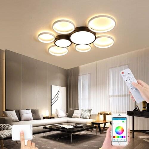 Factory direct Nordic modern living room LED ceiling lamp bedroom lamp restaurant LED chandelier hotel lamp round LED lamp