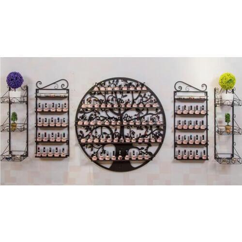 Nail Art Display Nail Polish Plastic Shelf Nail Polish Shelf Cosmetics Store Display Cabinet Shelf Wall Shelf