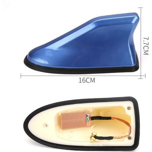 New 1 Pc Universal FM Signal Amplifier Car Radio Aerials Shark Fin Antenna Car Roof Decoration Auto Side Replacement 6 Colors