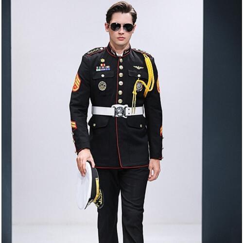 Spring Quality Seafarer Uniform luxury cruise ship Security Guards Suits Hat Jacket Pants Accessories captain Seaman Costume