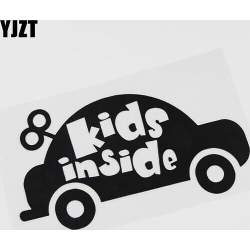 YJZT 8.7CM*15.7CM Kids Inside Window Decoration Baby On Board Vinyl Car Sticker 13C-0060