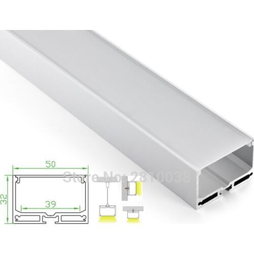 10 Sets/Lot U type Anodized LED aluminum profile Extruded Aluminium led profile LED aluminum Channel profile for wall or ceiling