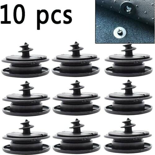 10pcs Universal Car Floor Mat Clips Automotive Carpet Fixing Holder Grips Clamps Fastener Retainer Clamps Black Buckles
