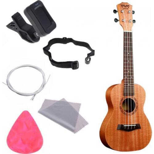 23 Inch Portable Concert Full Kits Ukulele Wood Hawaiian Four String Guitar Mahogany Wood Ukulele Christmas Gifts