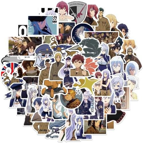 25/50PCS Anime86- Eighty Six Waterproof Graffiti Stickers Bicycle Luggage DIY Decoration Childrens Toys Stickers