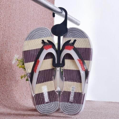 30 pieces Custom Logo Plastic Shoes Hanger Anti Slip Hook for Sipper Shoes Socks Clothing Rack Display Hanger