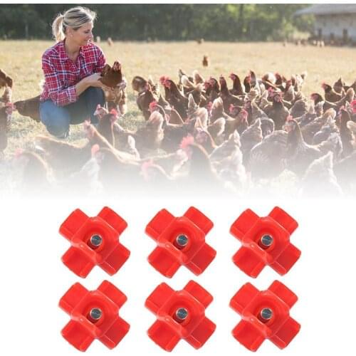 6pcs Horizontal Side Mounted Poultry Waterer Automatic Poultry Nipples Drinker Waterer Chicken Quail Farm Watering Supplies