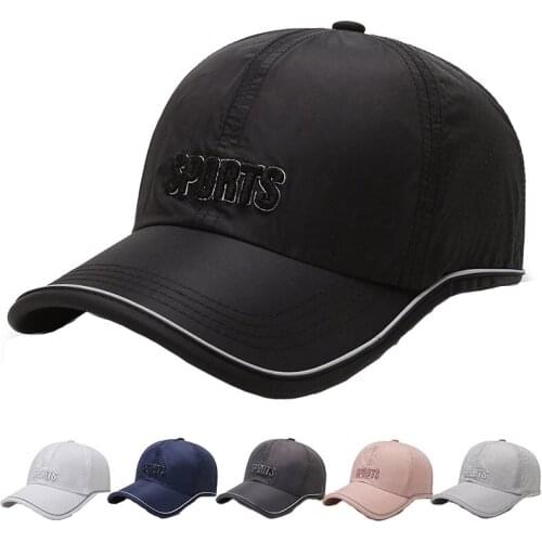 Unisex Classic Adjust Baseball Cap Women Summer Outing Breathable Quick-Dry Sun Hat Adult Polyester Sports Caps Men Mesh Hat