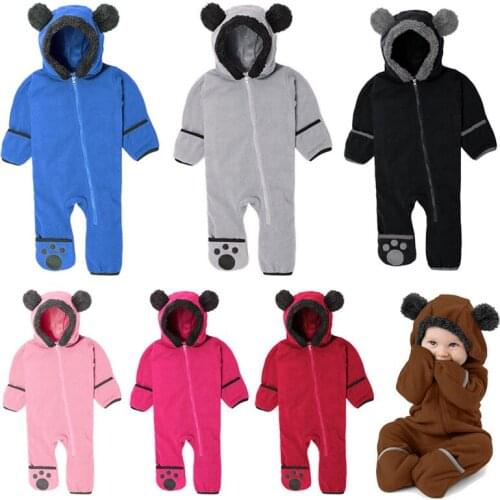 LZH Newborn Baby Rompers Autumn Kids Infant Girls Boys Rompers For Baby Boys Girls Jumpsuit Winter Warm Infant Clothing 6 18 24M