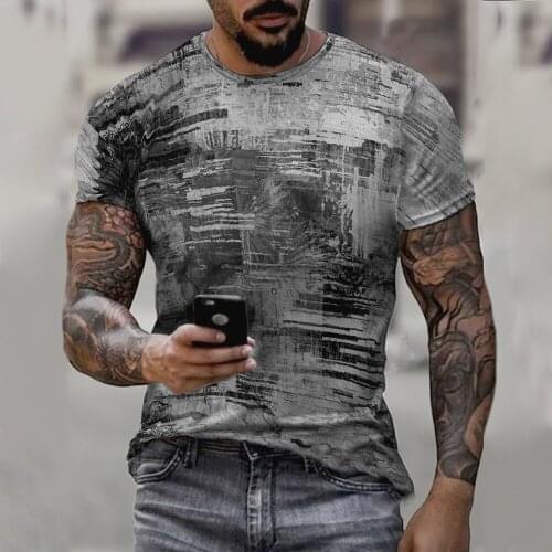 2021 Fashion Mens Oversized T-Shirt Summer Short-Sleeve 3D Creativity Printed Sports Fitness Shirt Breathable Streetwear
