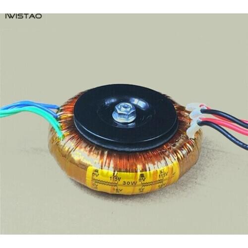 IWISTAO 30W O Type Transformer 4N Oxygen-free Copper Double 8V or 16V for DAC Preamplifier Headphone Amp Free Shipping