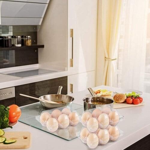 36Pcs Egg Cartons Clear Plastic Egg Holder Storage Container Egg Tray for Family Pasture Refrigerator Storage 6 Grids