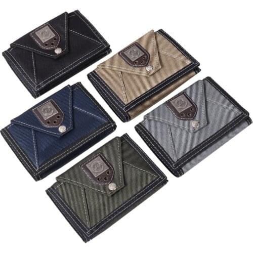 Fold Mans Purses Brand Design Men Wallets Waterproof Canvas Fabric Male Coin Purse Pocket Burse Moneybags Cards ID Holder Wallet