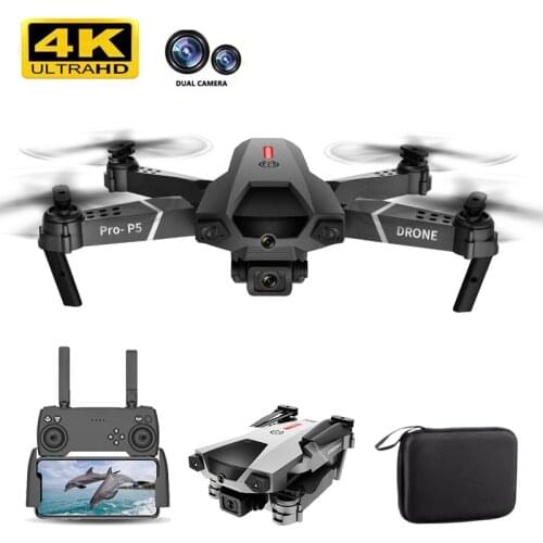 2021 New YH-P5 RC Drone With 4K Dual Camera Infrared Obstacle Avoidance Professional Quadcopter FPV Wifi Foldable Helicopter Toy