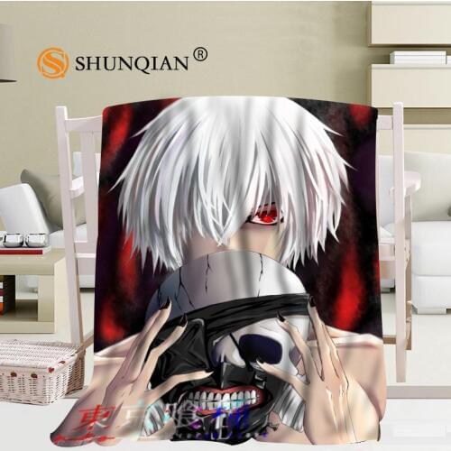 Custom Tokyo Ghoul Blanket Office Sofa Blanket Portable Soft Blanket Bed Plane Travel Adult Home Blanket