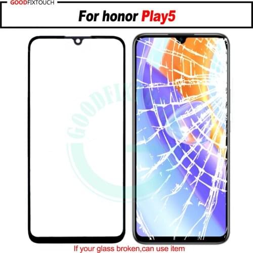 ORIGINAL For honor Play 5 Play5 Front Glass Touch Screen Top Lens LCD Outer Panel Repair + OCA Glue
