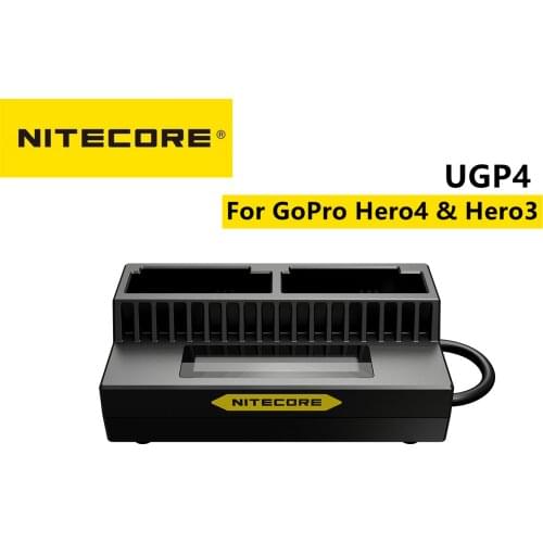 Orginal Nitecore UGP4 Camera Charger LCD Smart For Battery GoPro HERO4/3+ AHDBT 302 301 201 Battery Outdoor Travel Power Adapter