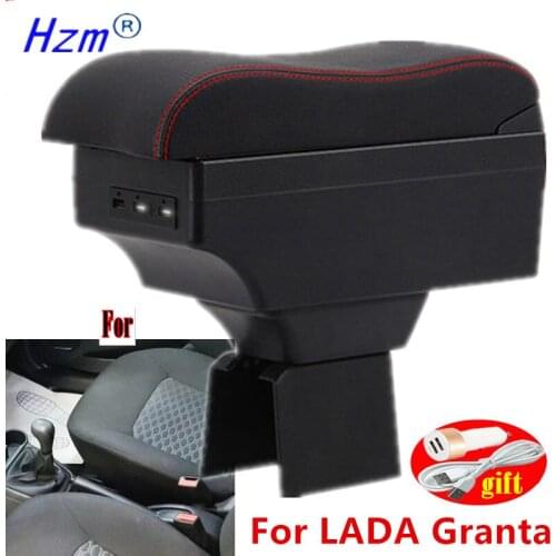 For LADA Granta Armrest For LADA Granta car arm rest Box center console decoration automobile interior with USB LED