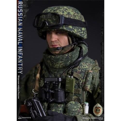 For Sale 1/6th DAM 78070 Russian Naval Infantry Winter Snow Version War Conflict Helmet Model For 12inch Body Doll Accessories