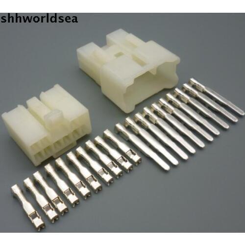 Shhworldsea 5/30/100sets 2.3mm 10p 10way male female kit series(090) wire connectors 7122-1300 7123-1300