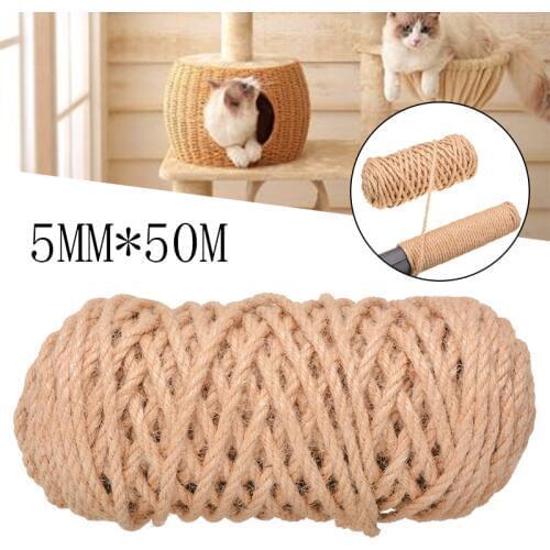 Replacement Sisal Rope For Pet Cat Scratching Post Claw Care Toy Repair Traditional Processing Making Desk Legs Binding Rope