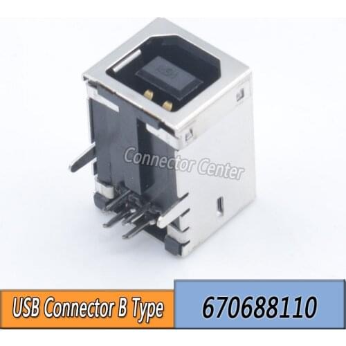 USB 2.0 ConnectorFor Molex 4PIN B Type USB 2.0 Jack female 90Degree 670688110