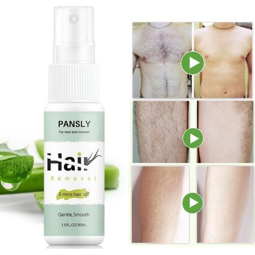 Pansly 8 mins Hair off Hair Removal Cream Face Body Hair Depilatory Beard Bikini Legs Armpit 30ml Painless Hair Remover Spray