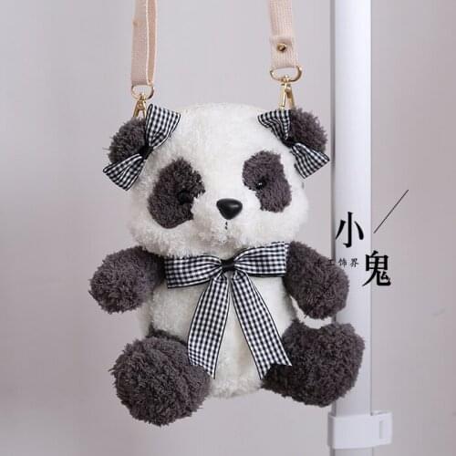 Handmade Lolita Panda Bag Messenger Bag Soft Girl JK Bag Panda Bag Lolita Panda Modified Bag