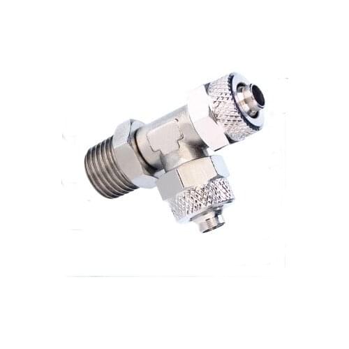 Tube 6mm-1/8 BSP thread Swivel Male Run Tee pneumatic brass Rapid Fittings For Plastic Tube tube RPD6-01