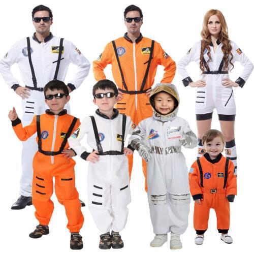 Umorden Fantasia Family Cosmonaut Astronaut Costume Cosplay Space Suit for Adult Kids Boys Baby Halloween Purim Fancy Dress