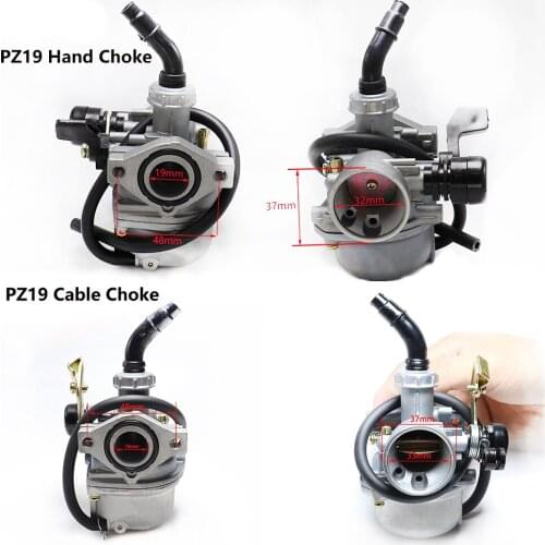 Universal Carburetor PZ19 19mm Carb for 50 70 90 110 125cc ATV Quad 4 Wheeler Dirt Bike Motorbike Motorcycle Carburetors