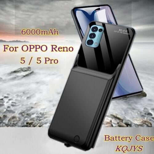 6000mAh Power Bank Battery Charging Case For OPPO Reno 5 Pro Battery Case Portable Battery Charger Cases For Reno 5 Power Case