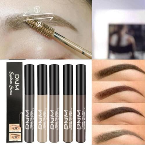 Waterproof Long Lasting Henna Eyebrow Gel Paint 5 Color Natural Black Brown Brow Enhancers Liquid Eyebrow Tint Makeup Cheap 2019