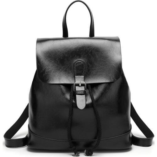 Women Backpack High Quality PU Leather School Bag Women Backpacks Girls Teenagers Interior Compartment Computer Interlayer
