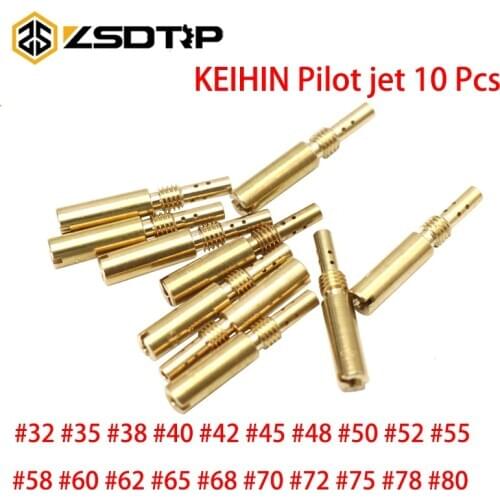 ZSDTRP 10pcs #32-#80 M5 Pilot Slow jet Slow Pilot Jet Vice Injector Nozzle For Keihin CB GY6 KOSO OKO PE CVK FCR Carburetor