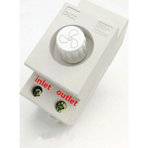 1pc AC30 Modular Speed Regulating Switch Guide Rail Type Electric Fan Speed Controller High Power 250V 200w / 1000w 86 Type