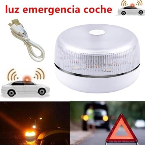 1pcs Emergency Light Strobe Light v16 Car Emergency Light Flashing Emergency Lights USB charging cable
