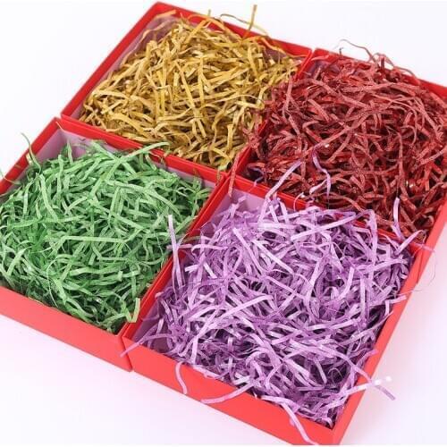 100g/500g Colorful Shredded Paper Gift Box Filler Wedding Birthday Party Decoration Crinkle Cut Packaging Gift Shred Paper