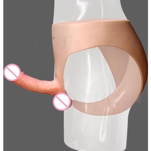 2020 Large Hollow/Solid Silicone Strap On Dildo with Scrotal Realistic Cock Strapon Wear Penis Dick Pants Sex Toys for Women Men