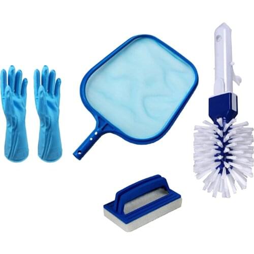 4 in 1 Swimming Pool Cleaning Leaf Skim Fine Mesh Frame Net Set, Easy to Use and Installation